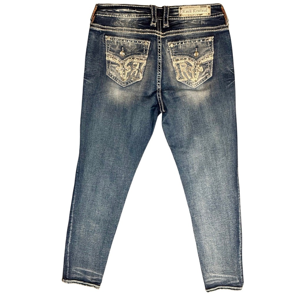 Rock Revival Sundee Easy Skinny Jeans Women's Size 39 Mid Rise 36x31 - Picture 4 of 16